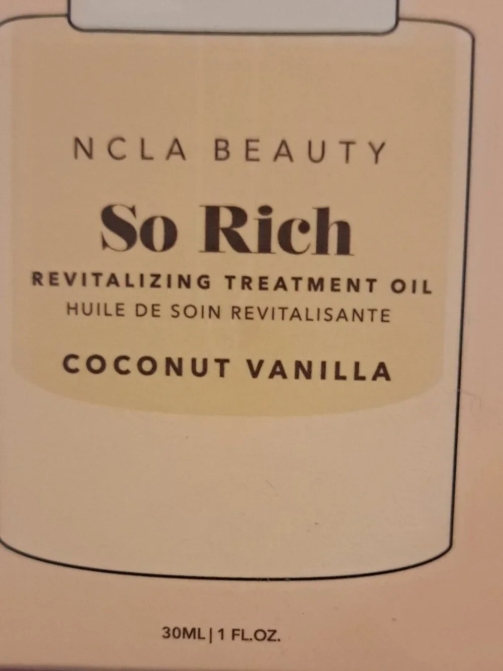 NCLA BEAUTY SO RICH REVITALIZING TREATMENT OIL- COCONUT VANILLA